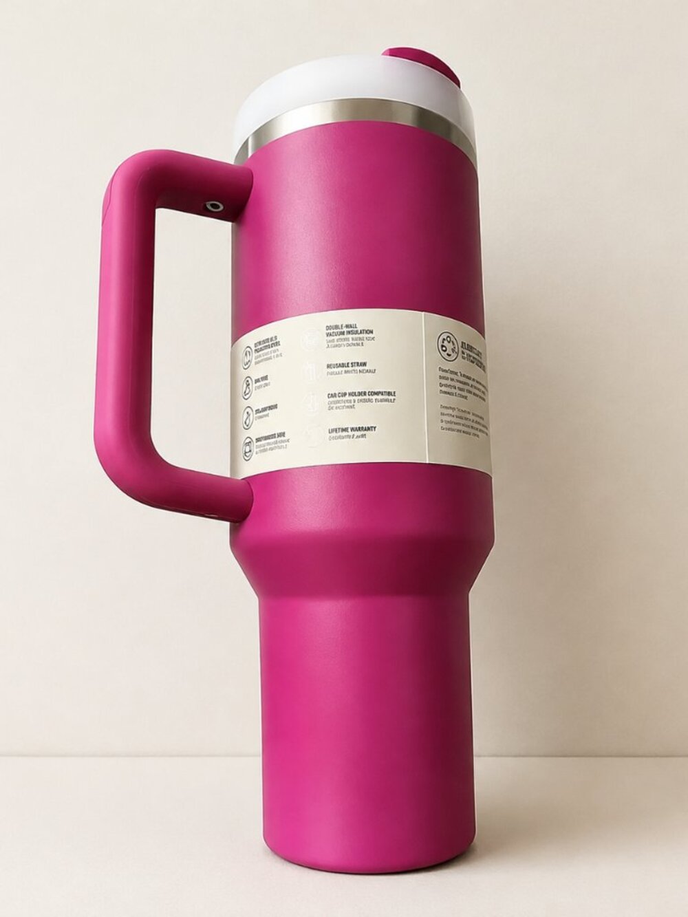 Stanley Quencher H2.0 FlowState 40oz Tumbler Fuchsia Pink NWT - Picture 2 of 7